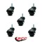 Service Caster 2 Inch Gloss Black Hooded 3/8 Inch Threaded Stem Ball Casters SCC, 5PK SCC-TS01S20-POS-GB-38-5 - alternate 3